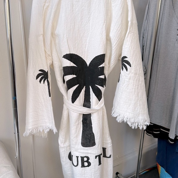 100% Handmade Turkish Cotton Robe Club Teal - Picture 3 of 5